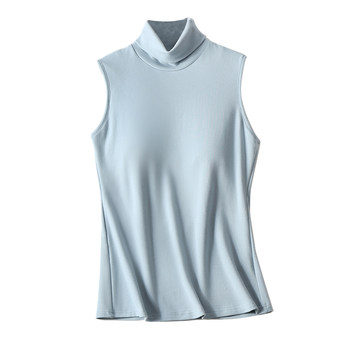 Women's integrated vest with chest pad high collar
