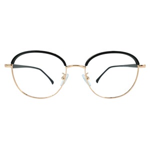 Myopia glasses for women can be paired with a small red book, half frame eyebrow, glasses frame, internet celebrity, plain face, oval frame glasses frame