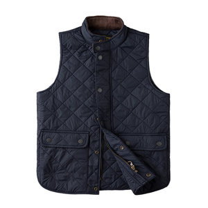 
American retro Amei Kaji Spring and Autumn Outdoor Multi-Pocket Outdoor Quilted Cotton Working Set Stand-collar Vest Men