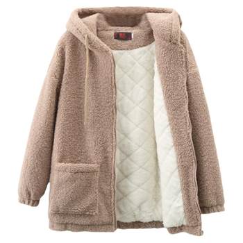 
Large size women's woolen coat plus velvet cotton coat autumn and winter clothing