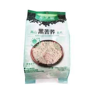 
Low Shengtang Alpine Black Tartary Buckwheat Oatmeal 500g snack ready-to-eat meal replacement grains, 20 sachets included