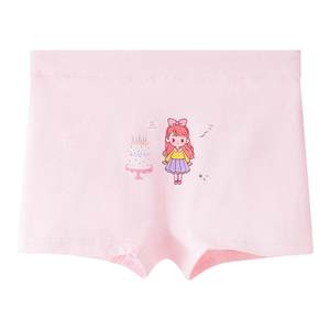 
Fenten girls underwear pure cotton flat corner children boxer shorts little girl baby baby no butt 2025 new style