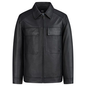 
Navigare Italian small sailing lapel leather jacket men's spring new old money style cowhide jacket