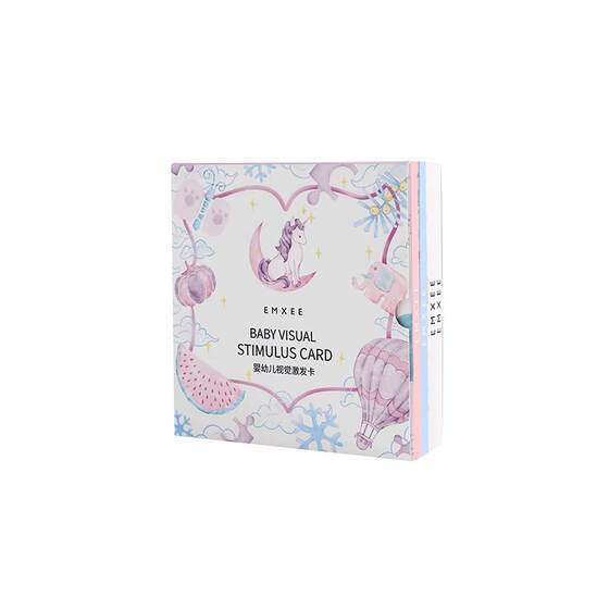 Manxi Black and White Card Baby Early Education Card 0-3 Year Old Baby Visual Stimulation Card Toy Tracking Flash Card Color