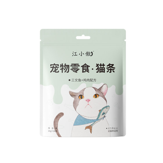 
Jiang Xiaoao cat strips 16 pack cat snacks for adult and young cats to gain weight, hair and gills, nutrition and hydration cat strips, date fresh and authentic