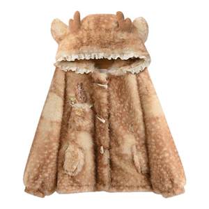 Mori Girl Tribe Cute Fawn Eco-Friendly Fur Women's Winter New Small Thick Sheep Velvet Furry Thick Jacket