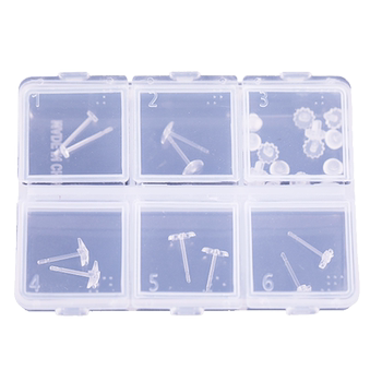 Medical pure natural resin earrings, transparent invisible ear sticks for ear piercing students with ear bone inflammation, non-plastic anti-blocking needles