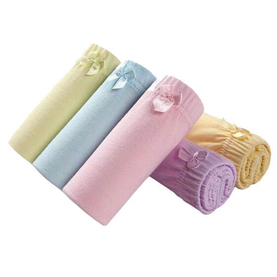 Die Anfen Ms. Underwear girls cotton large size mid -size mid -high waist mothers fat M middle elderly brand underwear pure cotton female