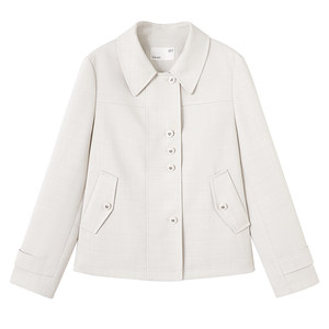 
YBAI/Yibai 2026 spring new trendy versatile casual temperament lapel small fragrant short jacket top for women