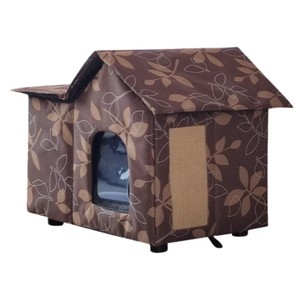 
Outdoor warm stray animals cat nest waterproof enclosed cat house dog house cat sun protection rainproof villa house