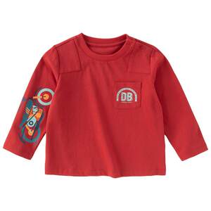
David Bella children's long-sleeved T-shirt boys New Year's cotton bottoming shirt 2026 spring new baby red top