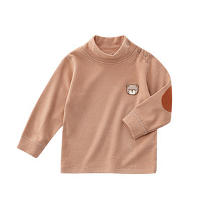 
Girls Dev velvet half turtleneck bottoming shirt baby long sleeve warm top autumn and winter boy baby autumn clothes T-shirt inside