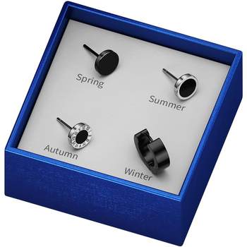 12 pieces available! Men’s cool titanium steel earring set