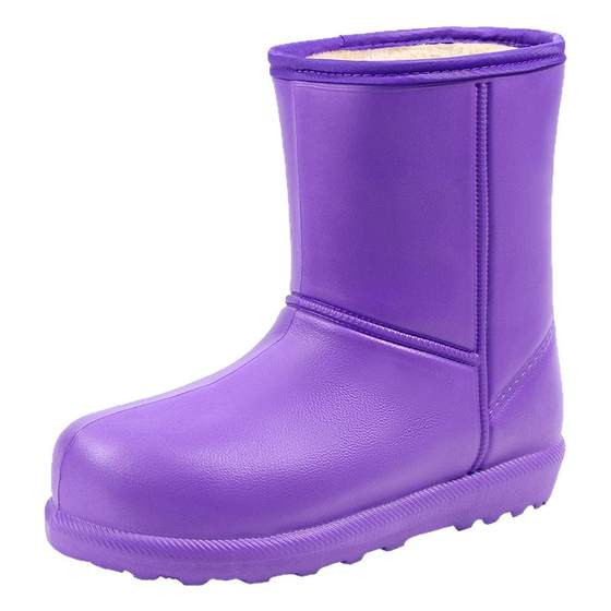 Plel rain shoes, warm and smooth, smooth and thick winter rain boots, waterproof cotton shoes, men's EVA foam lightweight and cold shoe
