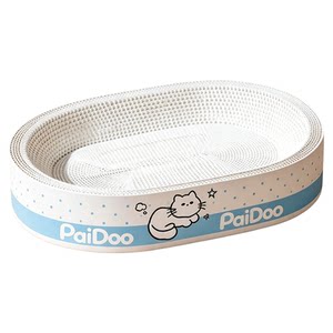 
White cardboard cat scratching board, all-in-one cat nest, scratch-resistant, wear-resistant and crumb-free, extra-large cat scratching basin, corrugated paper cat supplies