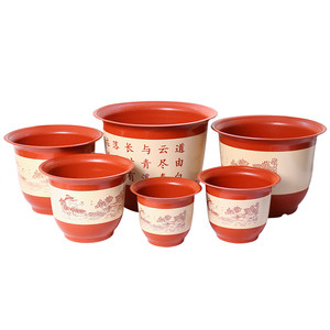 
Extra-large thickened plastic resin flower pot special price clearance imitation ceramic flower pot for delivery tray for tree planting