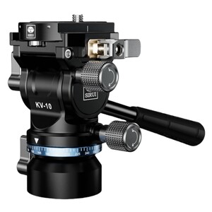 
Sirui KV-10 professional small hydraulic damping pan/tilt micro-SLR camera live video shooting two-dimensional pan/tilt tripod monopod universal quick-release installation pitch panoramic level adjustable