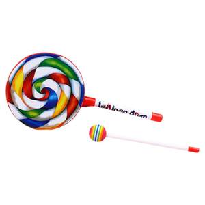 Children pat the drum toy Olff Pat lesson 6-inch lollipop hand knocking drum music 0-3 years old early teaching aids