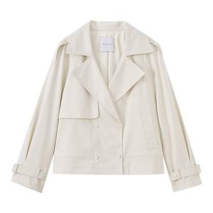 
Shuiyunjian apricot short windbreaker jacket for women with small casual British style commuting top 2025 spring new style