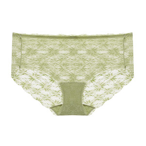 Lanzhuoli Shopping Mall the same underwear female pure cotton bottom crotch low waist flat trousers French lace shorts comfortable base pants
