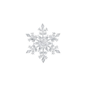 
Silver snowflake brooch for women, high-end luxury, niche design, exquisite and fashionable, with coat pin accessories
