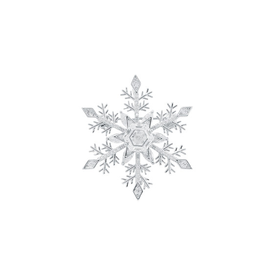 
Silver snowflake brooch for women, high-end luxury, niche design, exquisite and fashionable, with coat pin accessories