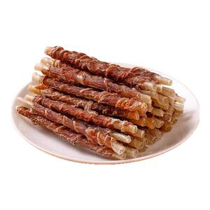 
7 Oh chicken and duck meat wrapped in cowhide roll dog snack puppy teething stick small dog training reward pet duck meat dry