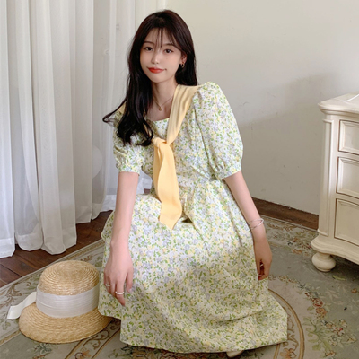 taobao agent Shiffon summer dress, long skirt, plus size, french style