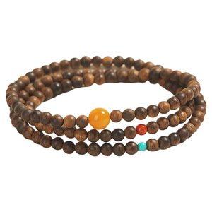 
Agarwood Bracelet Zhao Liying's Same Style Qinan Old Material Double Circle Stacked Natural Beeswax Green Pine Bracelet Official Flagship Store