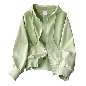 Knitted cardigan jacket for women in spring and autumn 2025 early autumn new tops hottest casual sports versatile loose sweatshirt trend