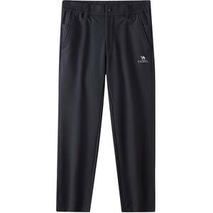 Camel men's casual trousers men's winter plus velvet thickened warm anti -static straight splash water -proof soft shell pants
