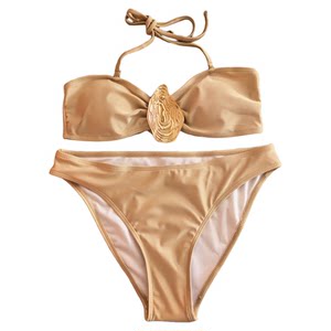 
Muse bikini swimsuit women's 2025 new strapless three-piece set sexy long skirt island vacation style