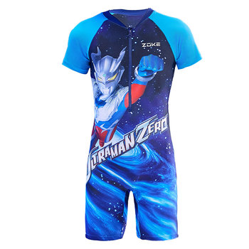 Zhouke boys swimming training one-piece flat horn swimsuit