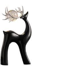 Creative crystal ball ceramic deer ornaments light luxury living room TV cabinet wine cabinet home decoration high-end art furnishings