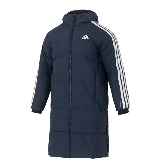 Adidas long down jacket men's couple spring new duck down warm windproof thickened sports jacket women