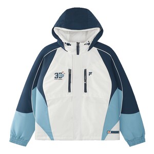 
FILA FUSION Fila trendy brand cotton jacket for women 2026 spring new fashion color matching loose hooded warm jacket