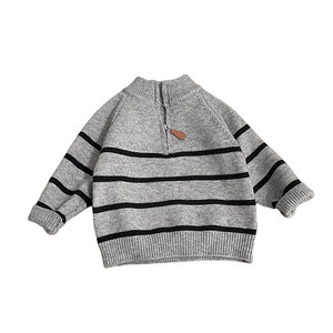 
Baby boy spring and autumn striped sweater suit boy Korean casual sweater infant loose versatile pants
