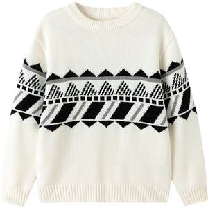 
Balabala children's parent-child knitted sweaters for boys and girls, autumn and winter children's clothing, baby bottoming shirts