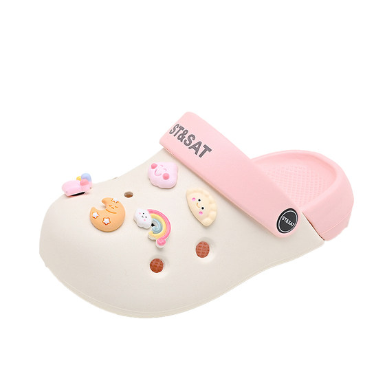 
Saturday Children's Shoes Children's Crocs Cute Cartoon Sandals Versatile Outerwear Slip-on Sandals for Boys and Girls