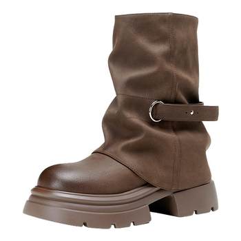 
Daphne pile boots Maillard thick bottoms boots for women