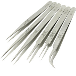 VETUS tweezers, antimagnetic, high-precision, stainless steel, pointed, curved mouth tweezers, eyelashes, manicure, bird's nest hair picking, free shipping