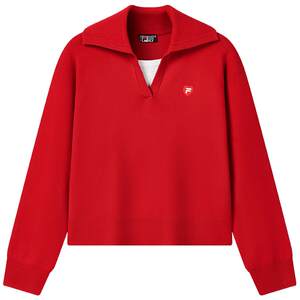 
Han Suxi's same style FILA is about to take off, blush sweater, new year's long-sleeved knitted sweater, new spring top