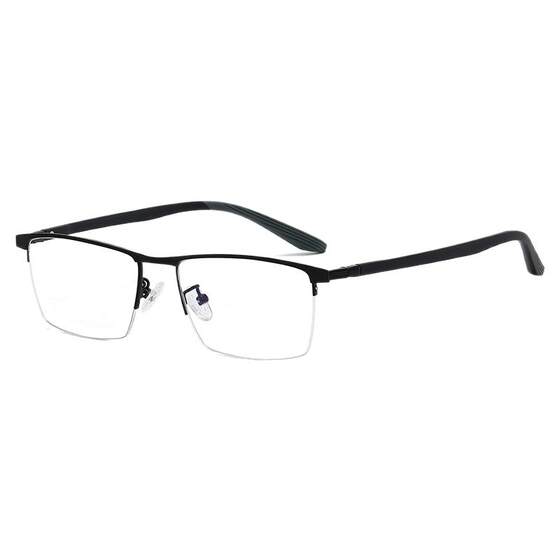 
Half frame titanium glasses frame for men can be matched with myopia ultra-light eyebrows thin edge glasses frame with a degree of business myopia glasses