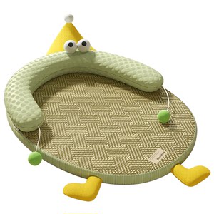 
Cat nest for all seasons, cat mat for summer cooling and sleeping, pet dog rattan sleeping mat, removable and washable