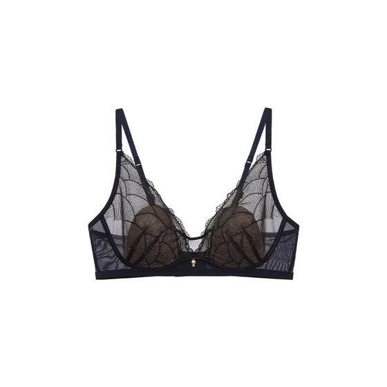 
Yu Shuxin same style urras streamer pearls sexy lace light luxury high-end small underwear bra set for women