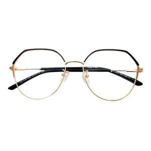 
Hickmann glasses frame myopia ultra light stainless steel full frame big face fashion gold wire glasses frame 1116