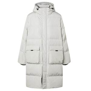 
Metersbonwe down jacket for men and women, new winter style, warm, extra long, hooded couple duck down jacket