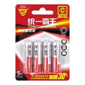 Unified Bawang Battery No. 5 carbon -based battery TV air -conditioning remote control alarm clock 5 toy durable battery