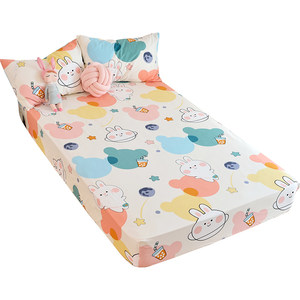 Customized Children's beds, single -piece cotton cartoon bed, single bed cover 1.2 meters 1.5 Baby contest tatami protective sleeve cover
