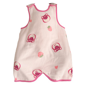 
Children's sleeping bag baby spring and autumn style air-conditioned room belly protection vest type baby gauze anti-kick quilt artifact to keep warm and breathable